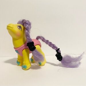 Vintage My Little Pony MLP G1 Baby Ballerina Ponies Baby Toedancer 1990 Yellow